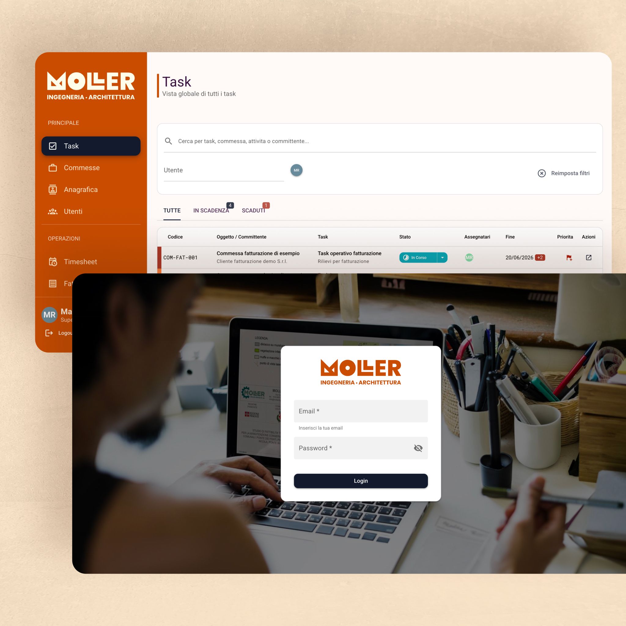 /cmsmockup software gestionale Moller_login