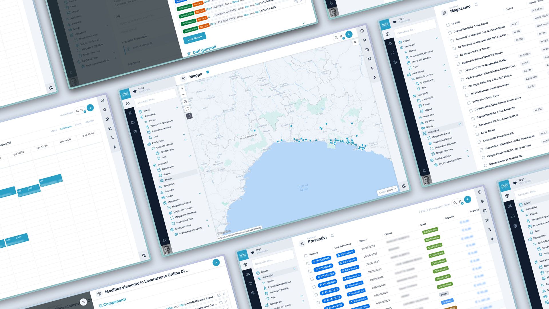 /cmsSchermate del software gestionale per tps2 