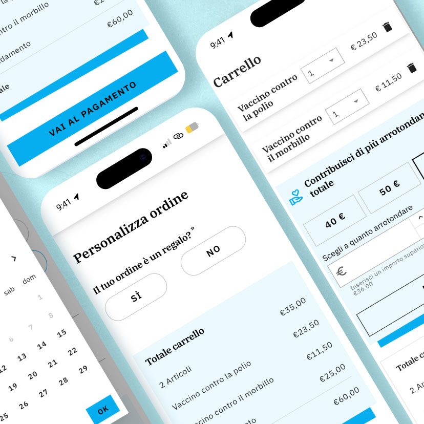 /cmsSchermate mobile del carrello e checkout